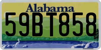 AL license plate 59BT858