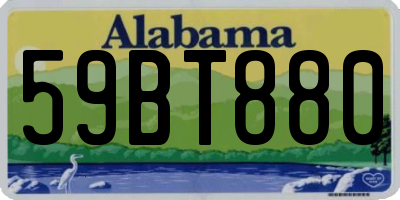 AL license plate 59BT880