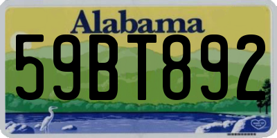 AL license plate 59BT892