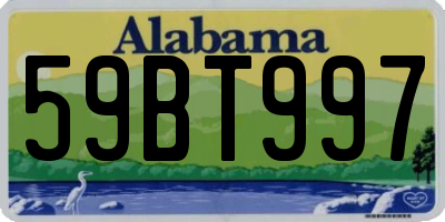 AL license plate 59BT997