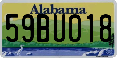 AL license plate 59BU018