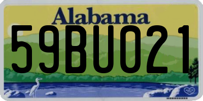AL license plate 59BU021