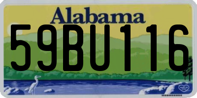AL license plate 59BU116