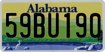 AL license plate 59BU190