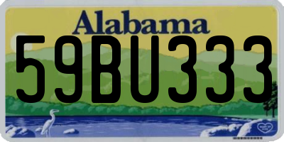 AL license plate 59BU333