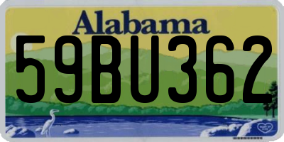 AL license plate 59BU362