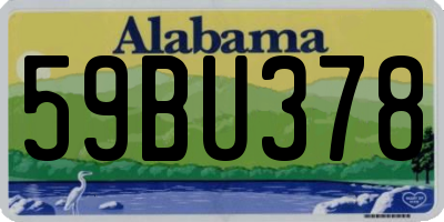 AL license plate 59BU378