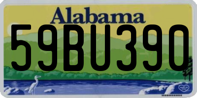 AL license plate 59BU390