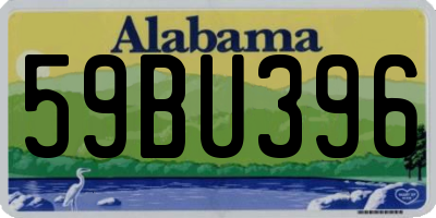 AL license plate 59BU396