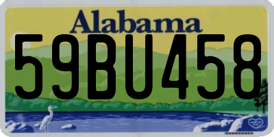 AL license plate 59BU458