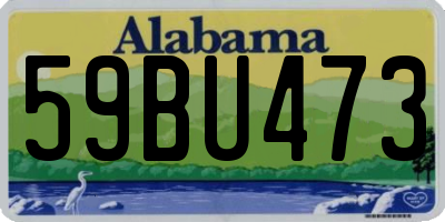 AL license plate 59BU473