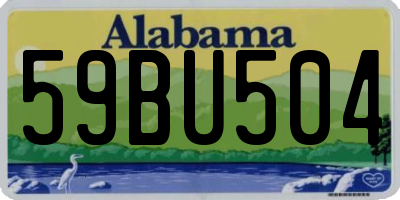 AL license plate 59BU504