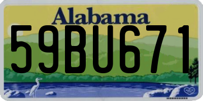 AL license plate 59BU671