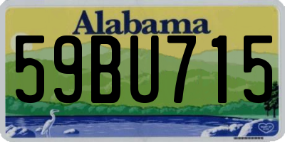 AL license plate 59BU715