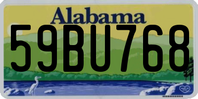 AL license plate 59BU768