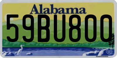 AL license plate 59BU800