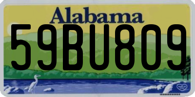 AL license plate 59BU809