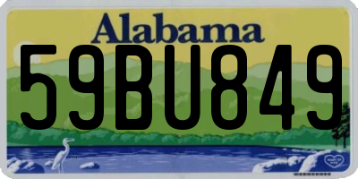 AL license plate 59BU849