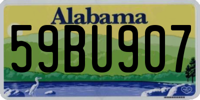 AL license plate 59BU907
