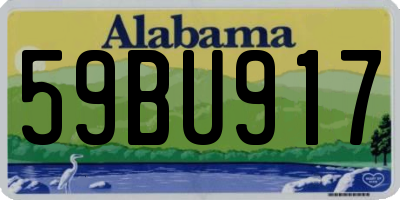 AL license plate 59BU917