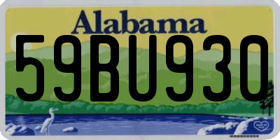 AL license plate 59BU930