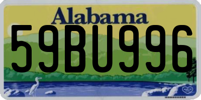 AL license plate 59BU996