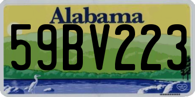 AL license plate 59BV223