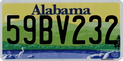 AL license plate 59BV232