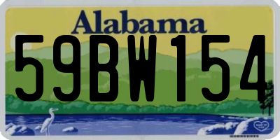 AL license plate 59BW154