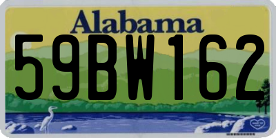AL license plate 59BW162