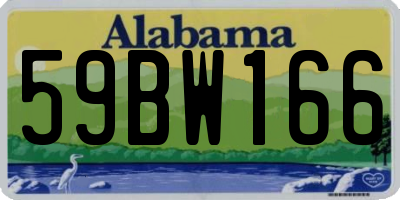 AL license plate 59BW166