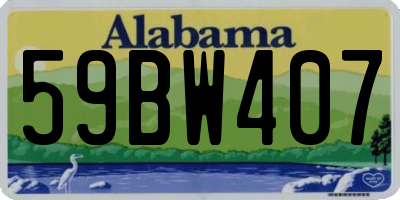 AL license plate 59BW407