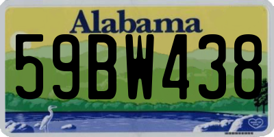 AL license plate 59BW438
