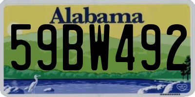 AL license plate 59BW492