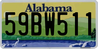 AL license plate 59BW511