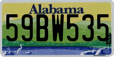 AL license plate 59BW535