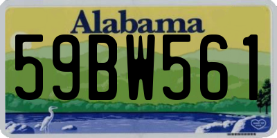 AL license plate 59BW561