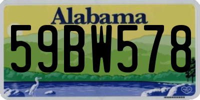 AL license plate 59BW578