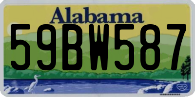 AL license plate 59BW587