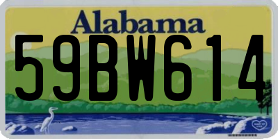 AL license plate 59BW614