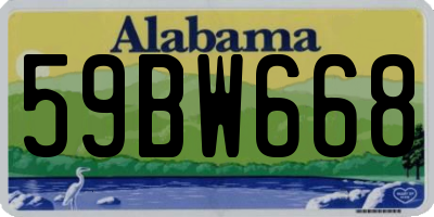 AL license plate 59BW668