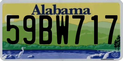 AL license plate 59BW717