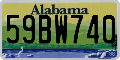 AL license plate 59BW740