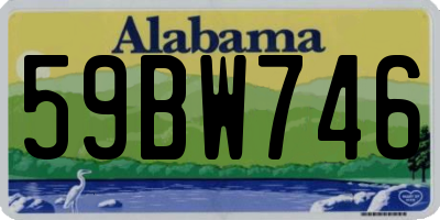 AL license plate 59BW746