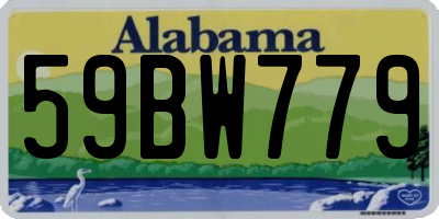 AL license plate 59BW779