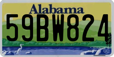 AL license plate 59BW824