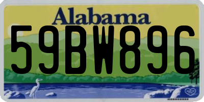 AL license plate 59BW896
