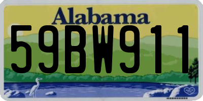 AL license plate 59BW911