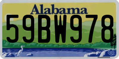 AL license plate 59BW978