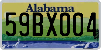 AL license plate 59BX004